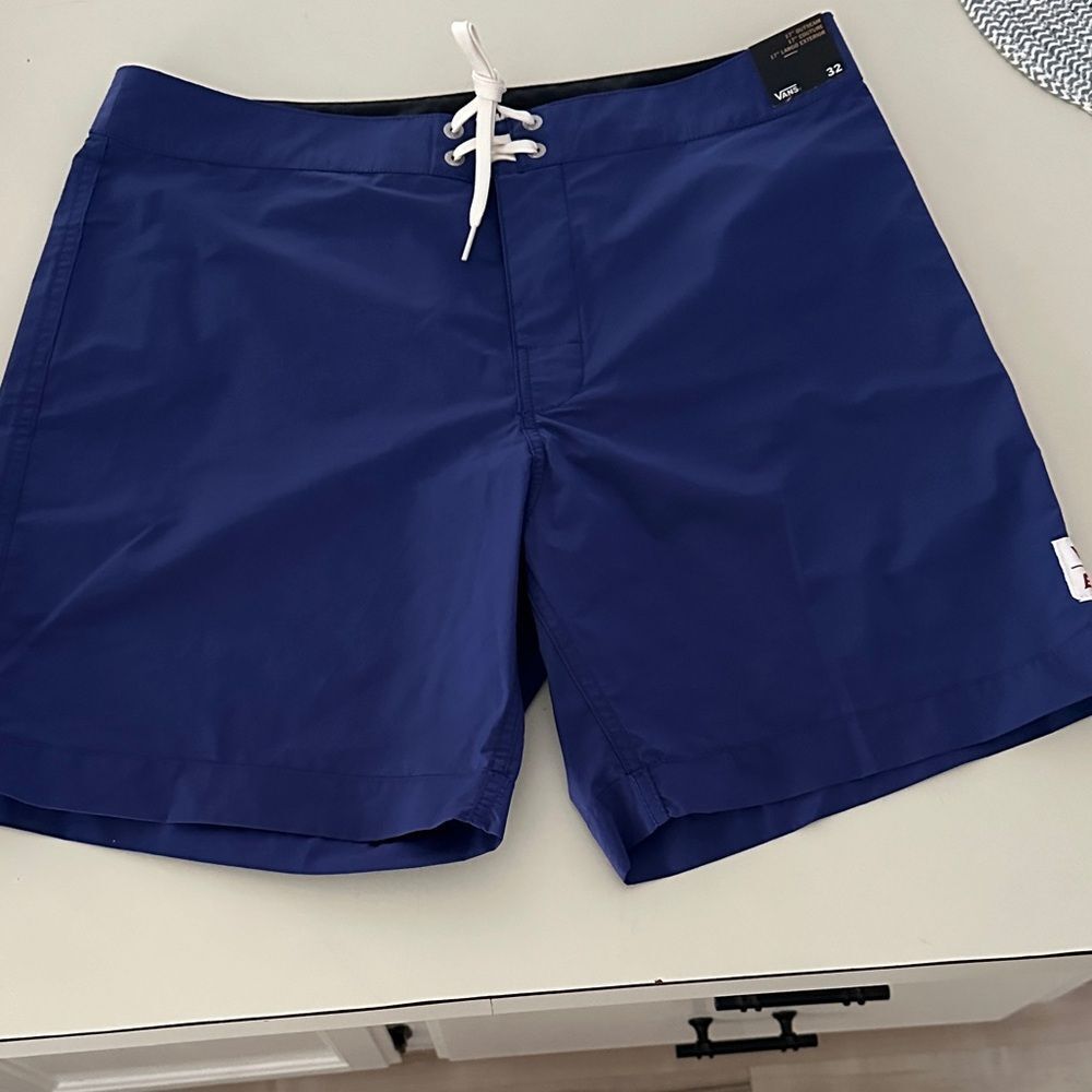 Vans Navy Board Shorts with White Accents